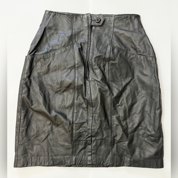 Avanti Leather Skirt Pockets - 8 - Picture 3 of 12